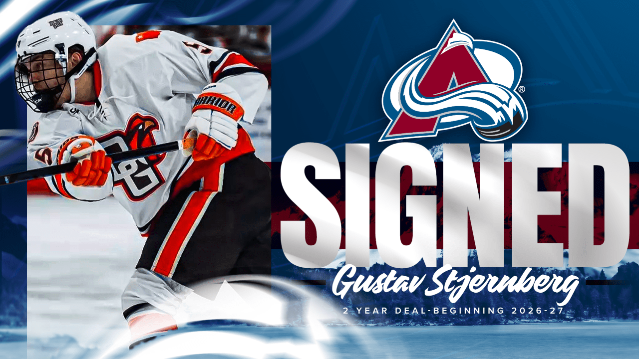 Avalanche Signs Stjernberg | Colorado Avalanche