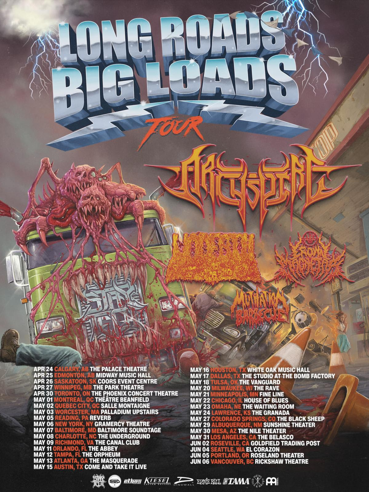 Archspire Announce ‘Long Roads Big Loads’ North American Tour