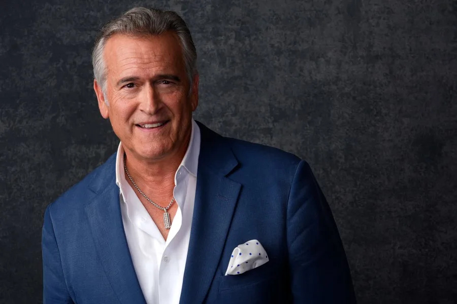 <em>Bruce Campbell poses for a portrait to promote “Hysteria!” during Comic-Con International on Friday, July 26, 2024, in San Diego. (AP Photo/Chris Pizzello)</em>