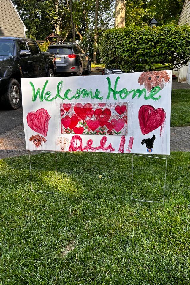 A supportive sign for Debi Weiss.Credit: Atlantic Health