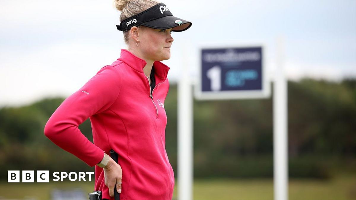 Luca Thompson looks on during the R&A Women's Amateur Championship at Nairn Golf Club