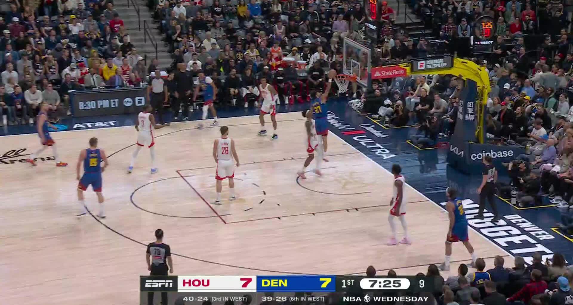 Jokic has his 25th triple-double of the season, the Nuggets rout the Rockets 129-93