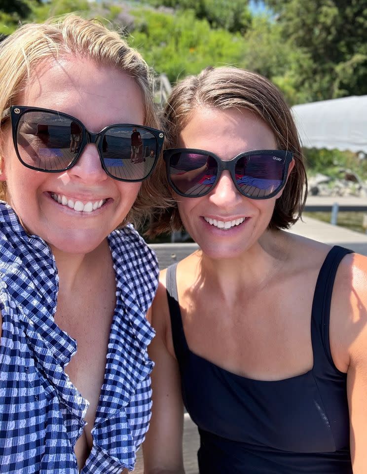 Amy Piccioli with longtime friend Lauren PriorCredit: Northwestern Medicine