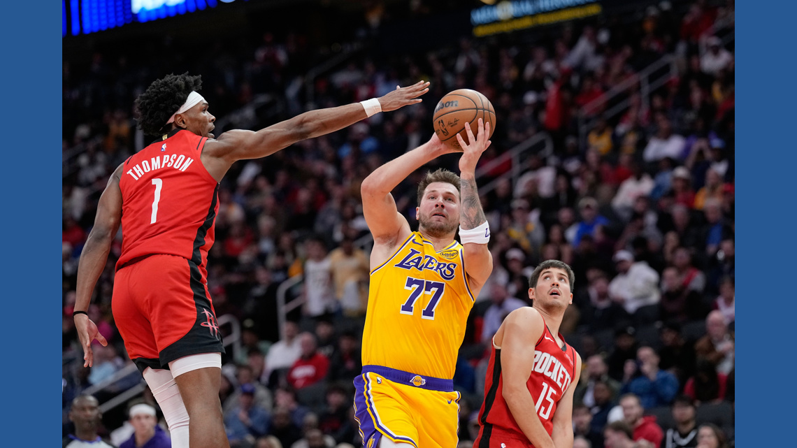 Doncic leads Lakers to a 100-92 victory over the Rockets for their sixth straight victory