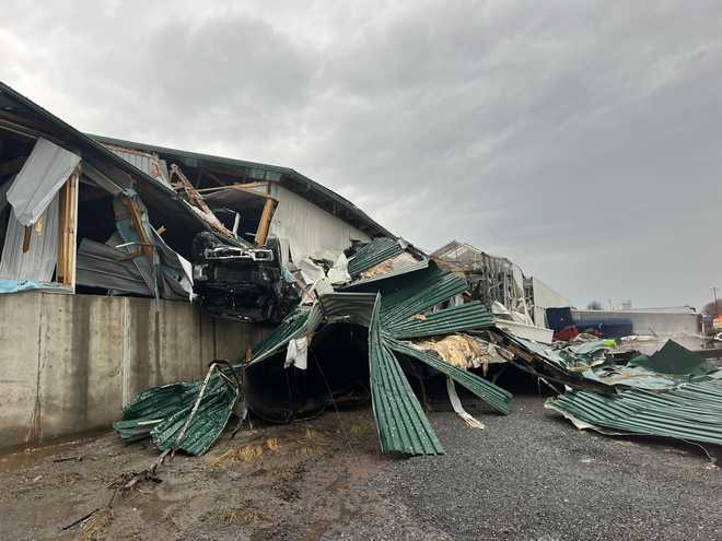 carroll county explosion, partial building collapse