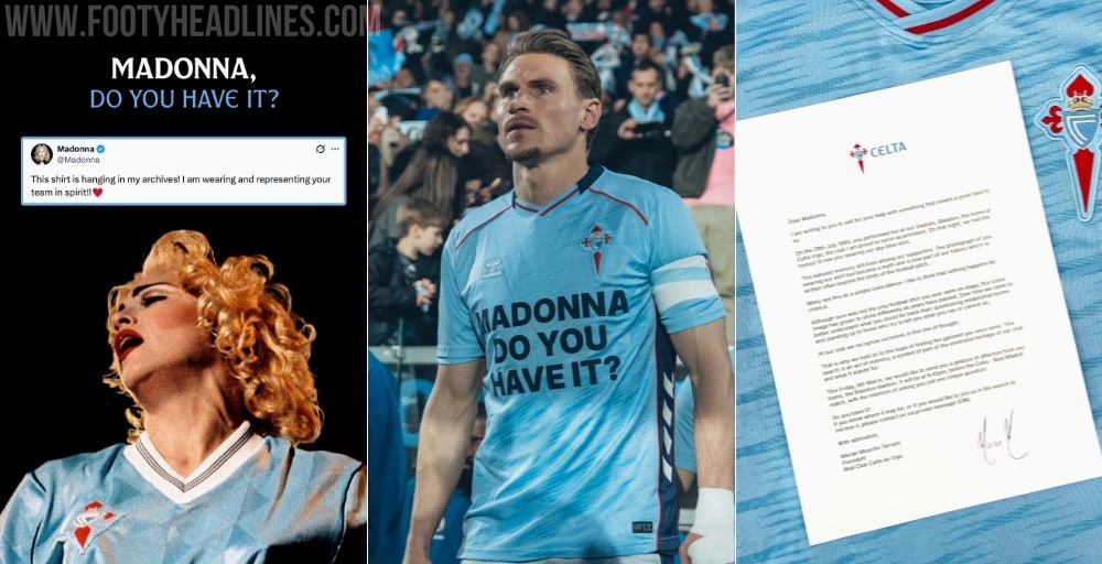 Celta Vigo Launches Campaign to Find the Jersey Madonna Wore in 1990 - and She Replied
