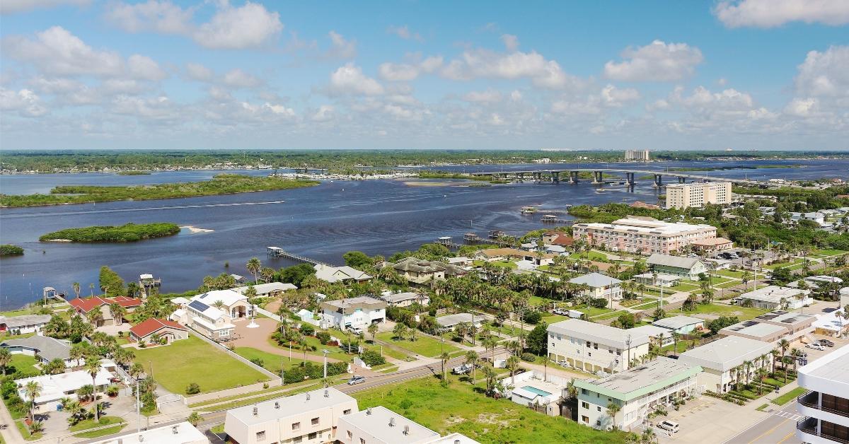 aerial view of the halifax river