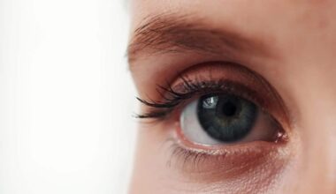 Close Up, Focus On The Person And The Retina