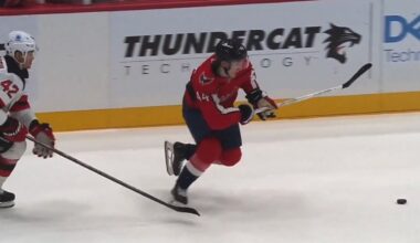 Cole Hutson dazzles against Devils with unbelievable move around defender, gets into physical battle with Jack Hughes