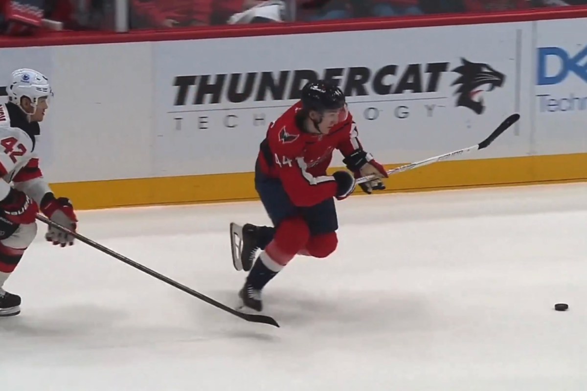 Cole Hutson dazzles against Devils with unbelievable move around defender, gets into physical battle with Jack Hughes