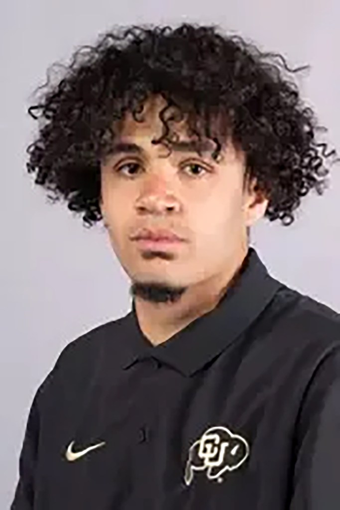 Colorado quarterback Dominiq Ponder wearing a black shirt with a gold Nike swoosh and a white Colorado Buffaloes logo.