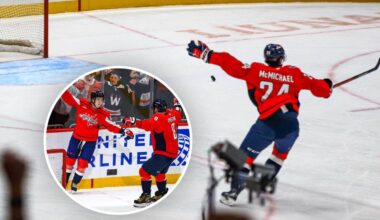 Connor McMichael explains viral pointing moment before Cole Hutson’s first NHL goal: ‘You only get one chance to score in your first NHL game’