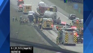 Tractor-trailer crash on I-79 in Marshall Township, Allegheny County
