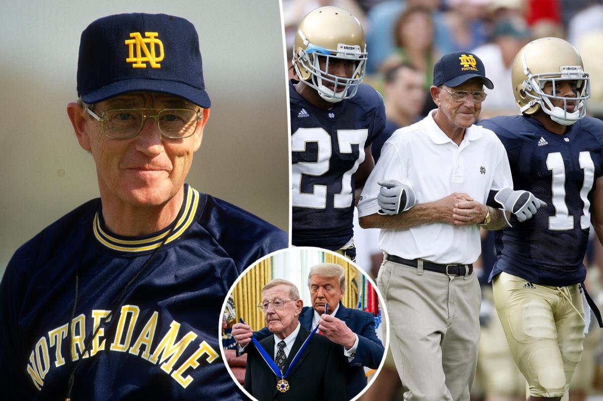 Lou Holtz dead; Notre Dame football coach was 89