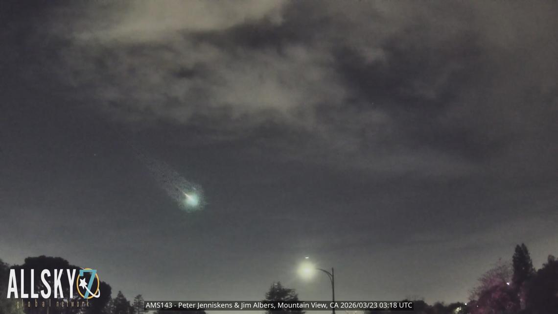 Meteor lights up Northern California skies as AMS confirms 3rd fireball in six days