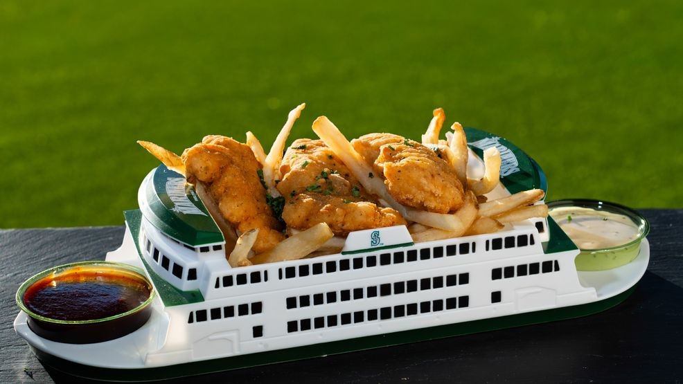 Chicken tenders served in Seattle Ferry Boat souvenir. (Seattle Mariners)