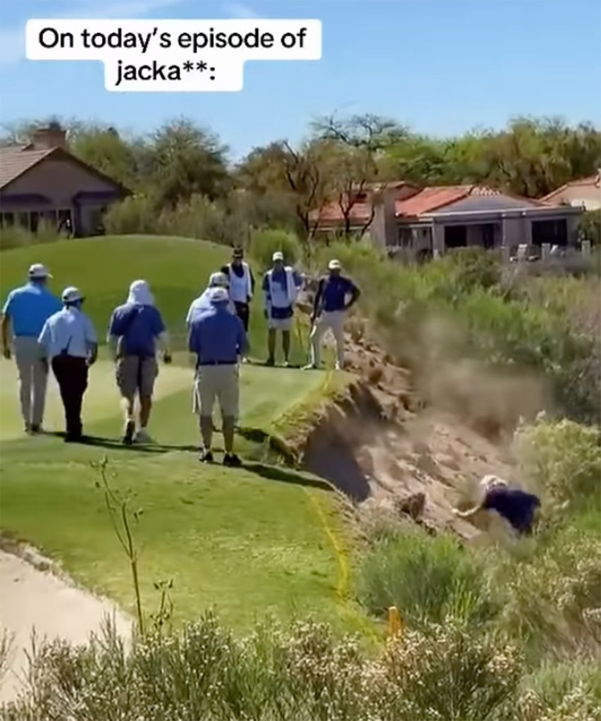PGA Tour player John Daly called himself a jackass after falling and bellyflopping down a hill in at the Cologuard Classic in Tucson, Arizona on Sunday, March 22, 2026.