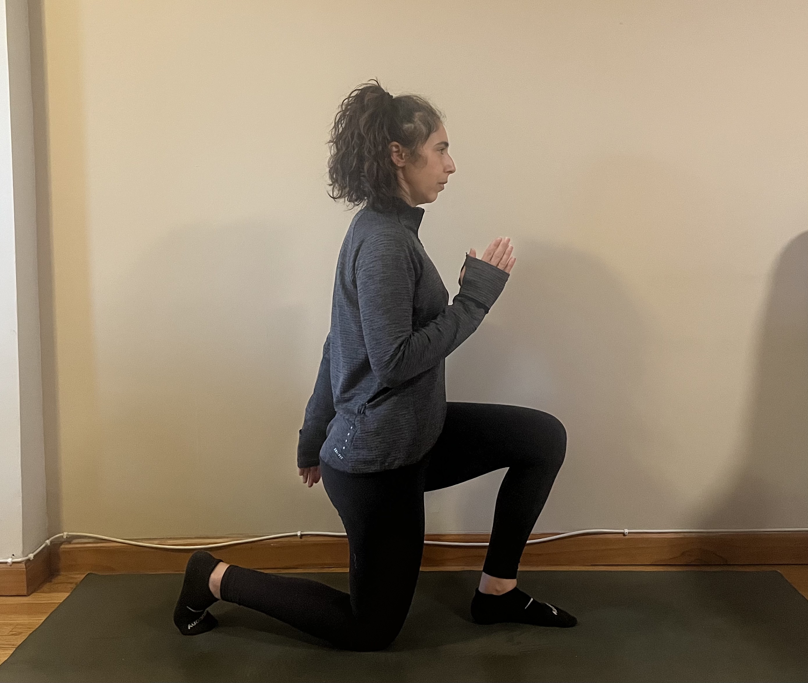 Woman demonstrates exercise