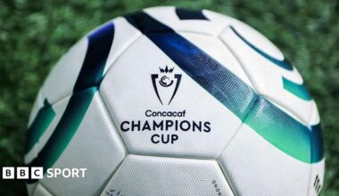 A picture of the official ball for the Concacaf Champions Cup