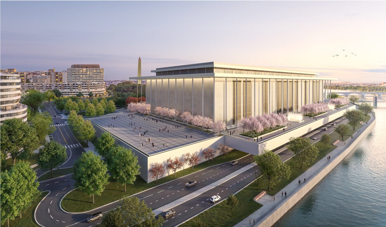 back view rendering of kennedy center