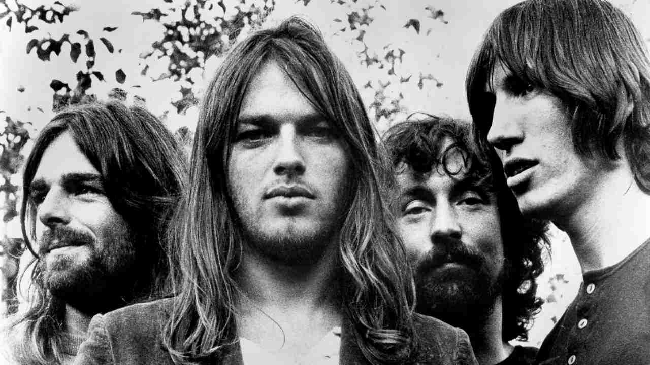 Pink Floyd posing for a photograph in the 1970s