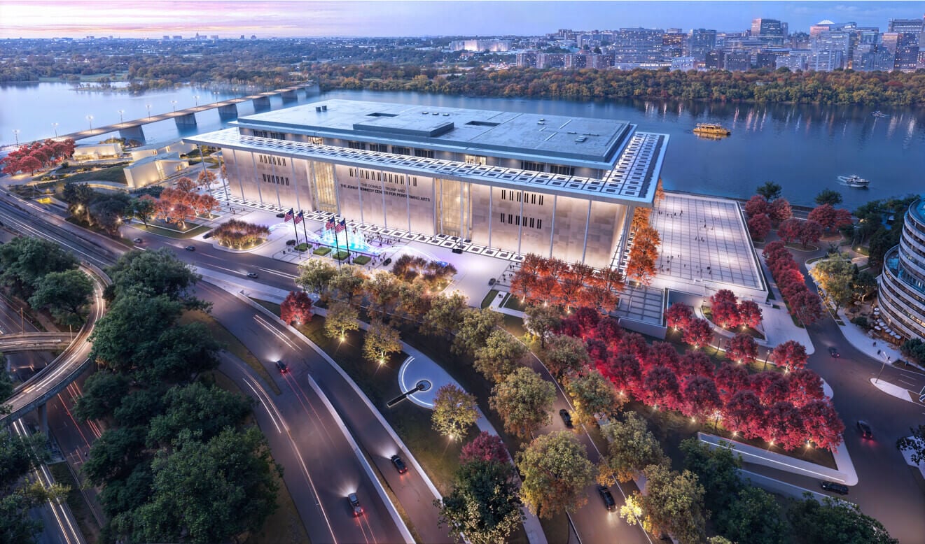 Trump shares renderings of “highly improved” Kennedy Center