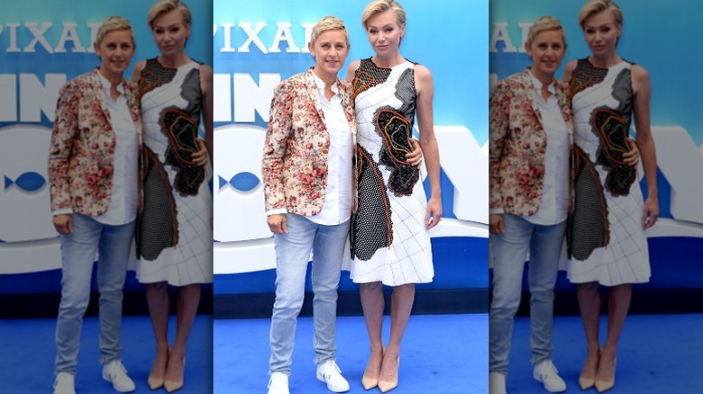 Ellen DeGeneres and Portia de Rossi at the Finding Dory premiere in London