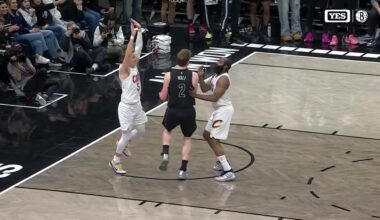 Harden scores 22 points with broken thumb, leads Cavaliers over the Nets 106-102