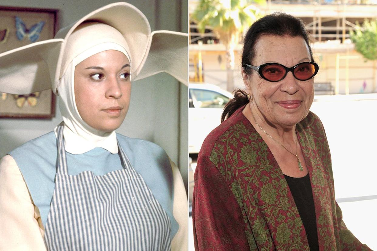 Shelley Morrison as Sister Sixto in The Flying Nun ; Shelley Morrison attends the World Premiere Of 