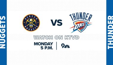 Nuggets face Thunder in anticipated rematch airing on KTVD Monday