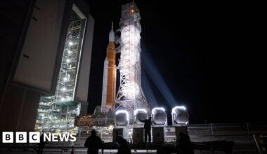 Nasa's Moon rocket Artemis rolls back to pad for possible April launch