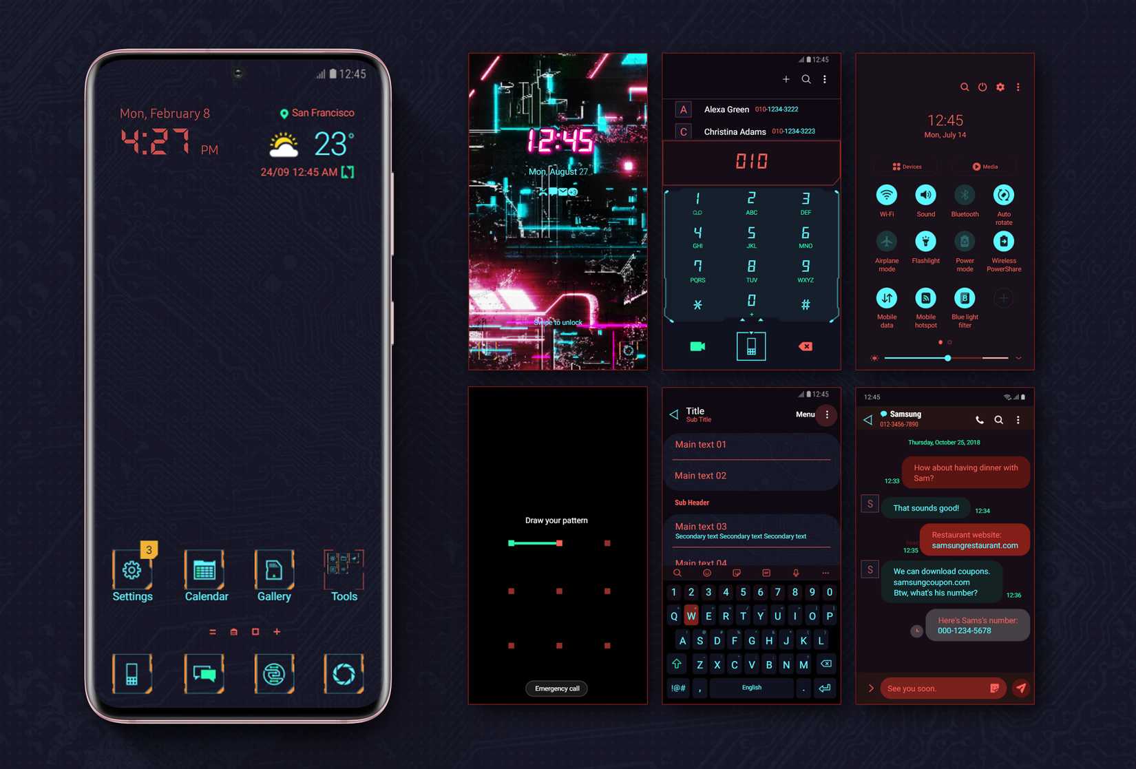 A custom theme for Samsung Galaxy phones.