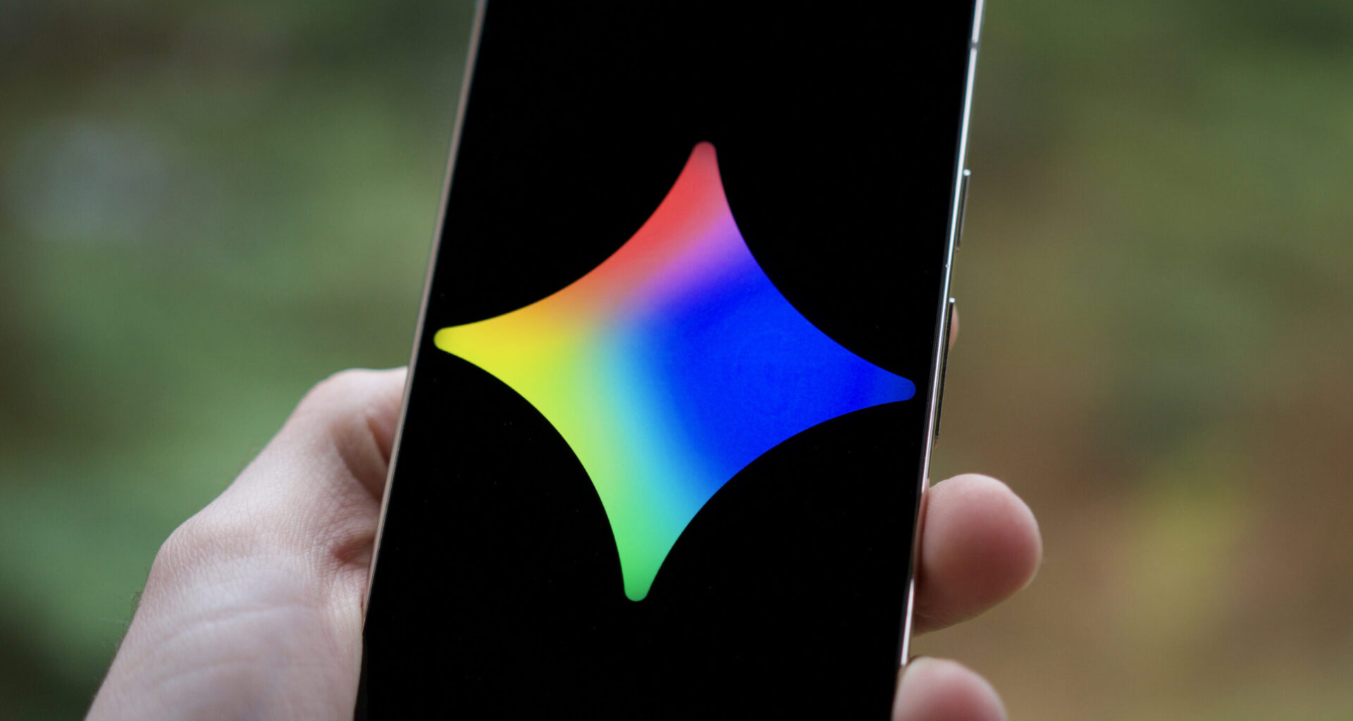 The Gemini logo on an Android phone.