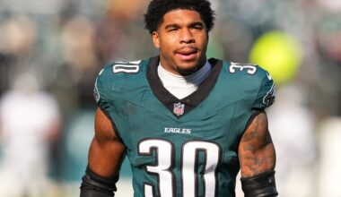 Vic Fangio says Jihaad Campbell will “miss probably most of the offseason” with a shoulder injury