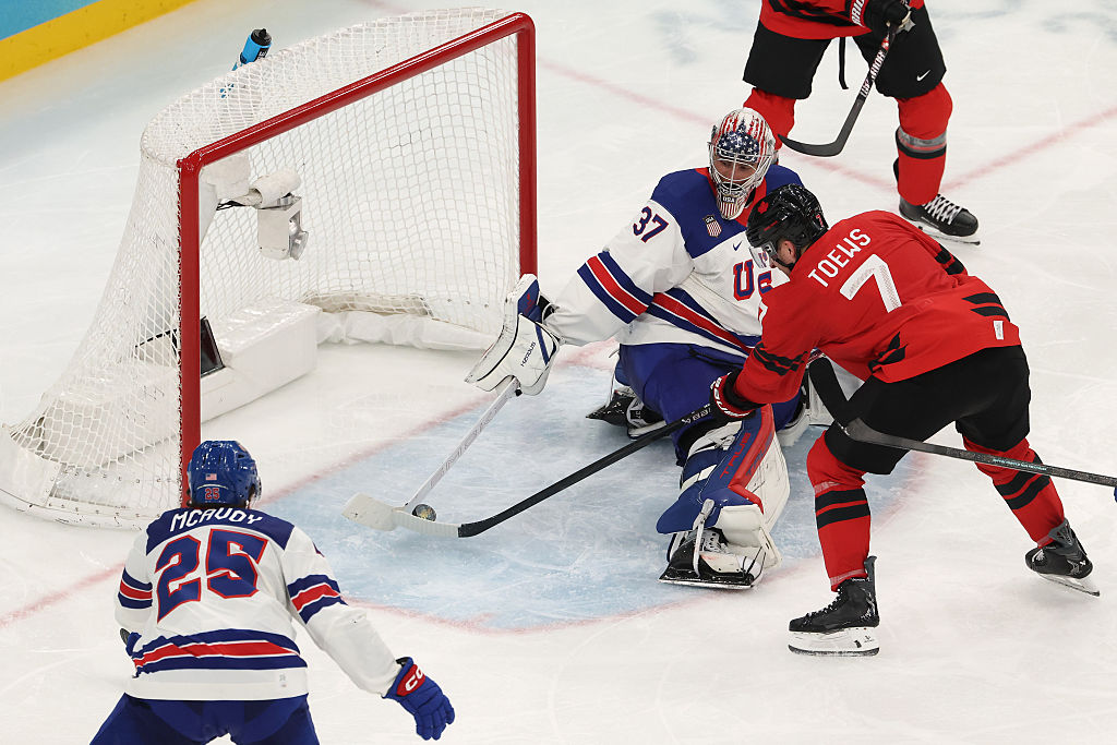 Connor Hellebuyck Shows Off The Most Famous Goalie Stick In Team USA History