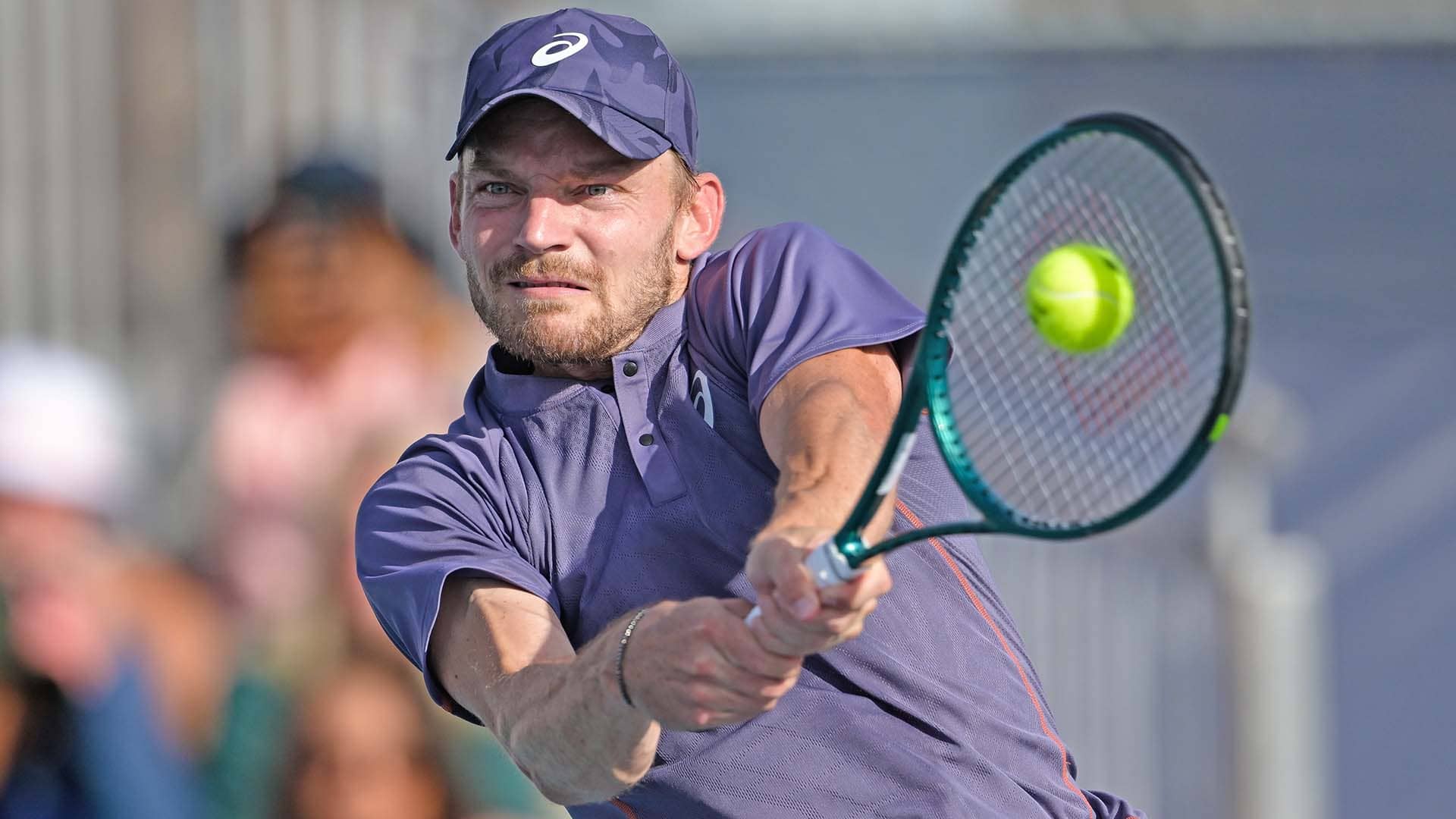 David Goffin in action at the 2025 Miami Open presented by Itau.