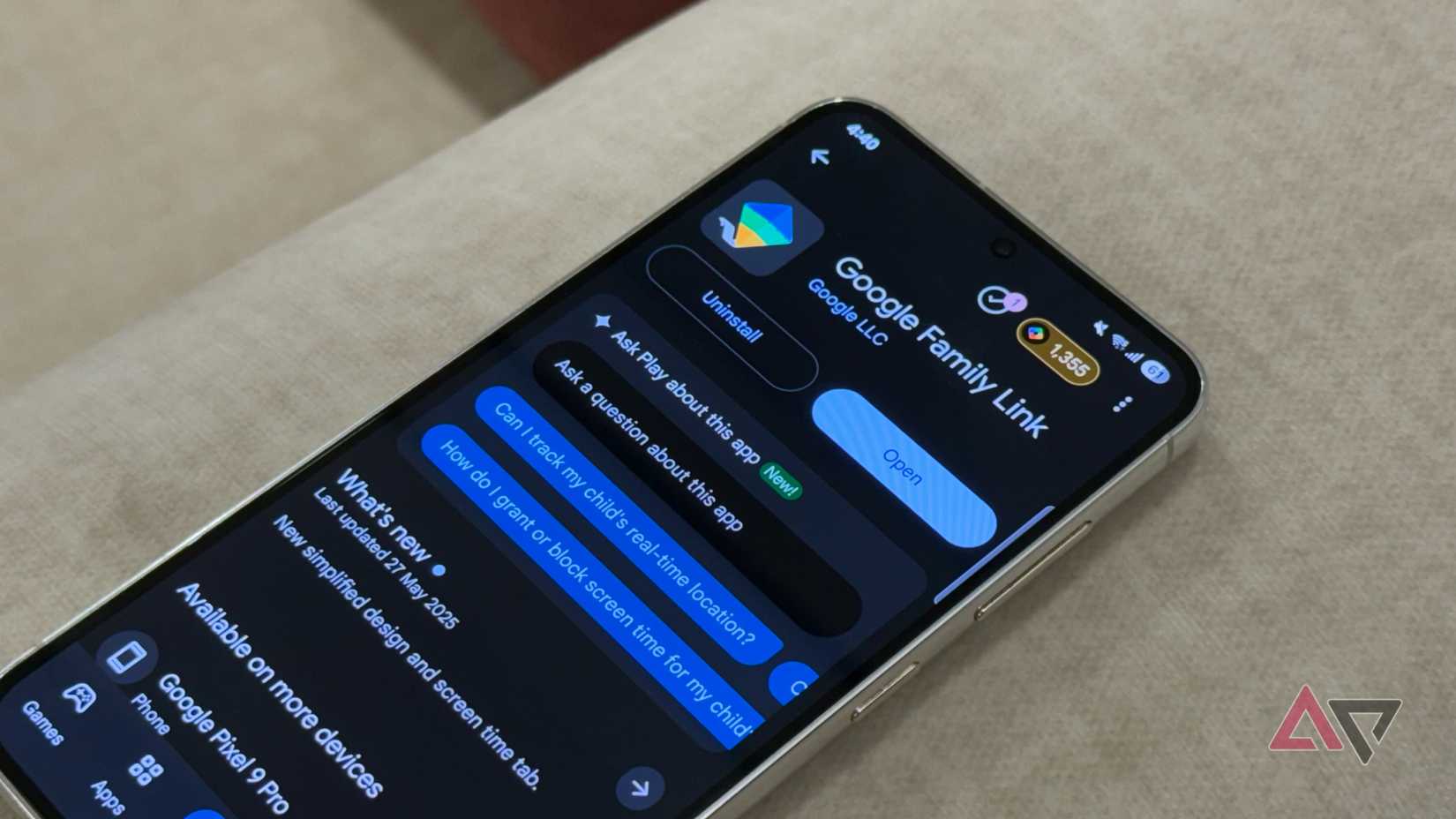 Google Play Store listing of the Family Link app