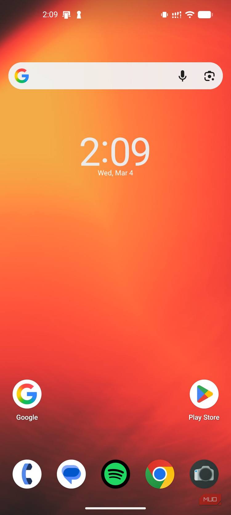 Home screen in LineageOS