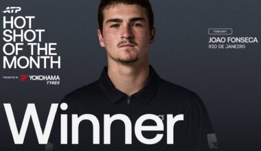 Joao Fonseca wins February's Hot Shot of the Month presented by Yokohama award for his dogged defence in Rio de Janeiro.