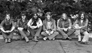 The Marshall Tucker Band posing for a photograph in 1973