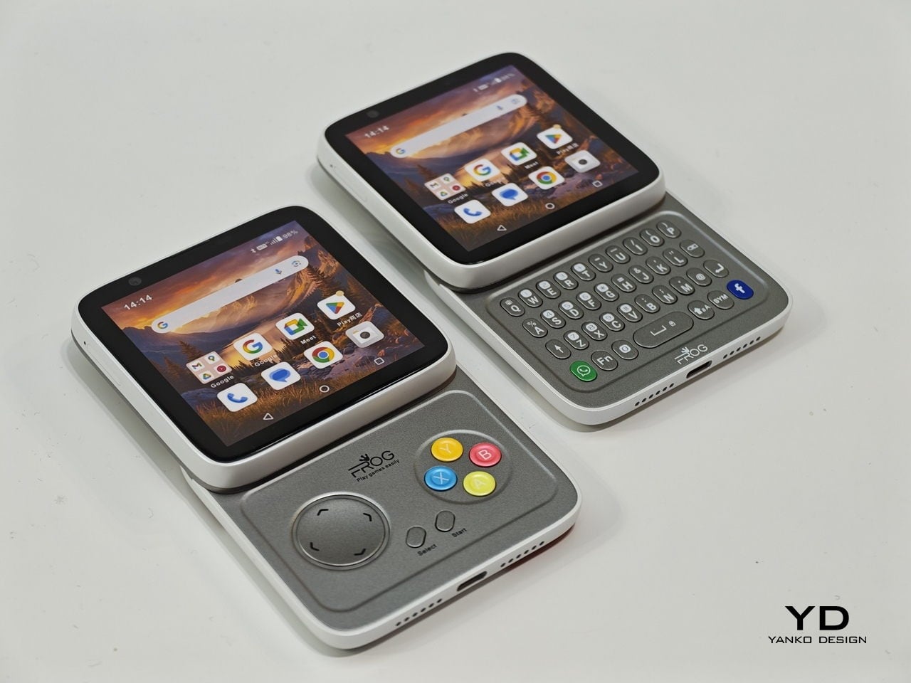 This Square Phone Rotates Open to a BlackBerry or Game Boy Setup