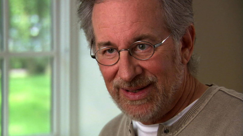 Steven Spielberg wearing glasses on American Masters