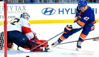 Surging Islanders ride last-minute goal from Anders Lee to win over Panthers