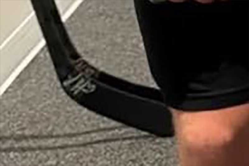 Jack Hughes and Luke Hughes sticks