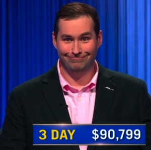 James Denison, today's Jeopardy! winner (for the March 10, 2026 game.)