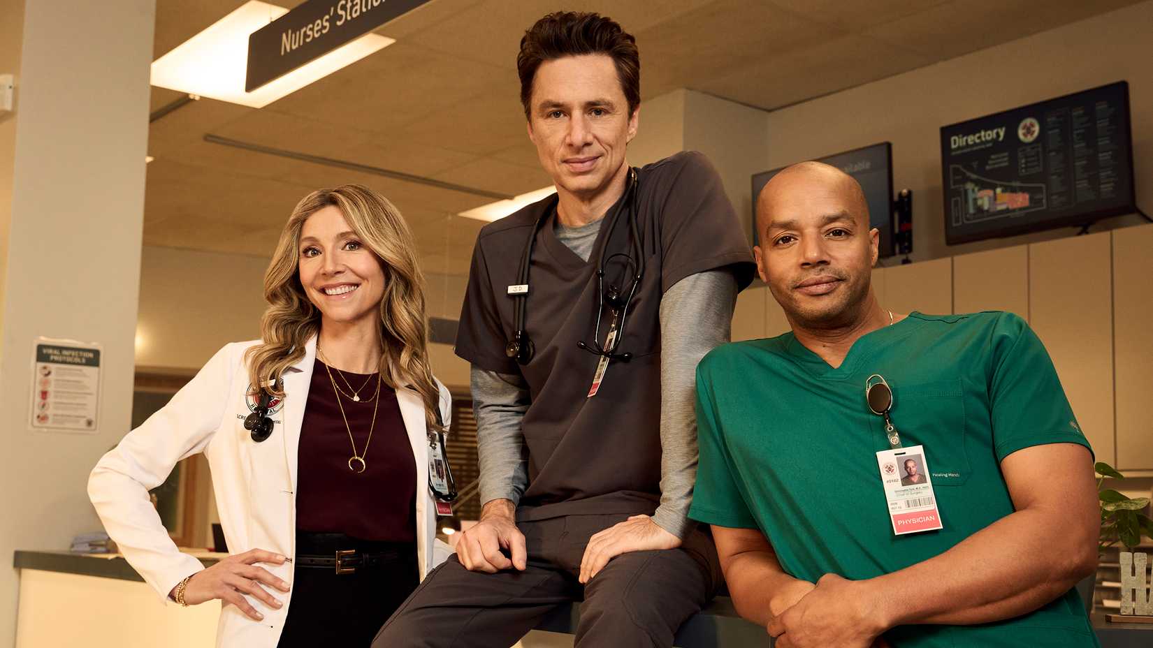JD, Turk and Elliot in Scrubs reboot