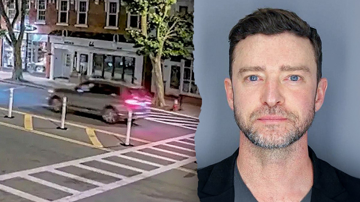 Justin Timberlake mug shot, driving in Sag Harbor.