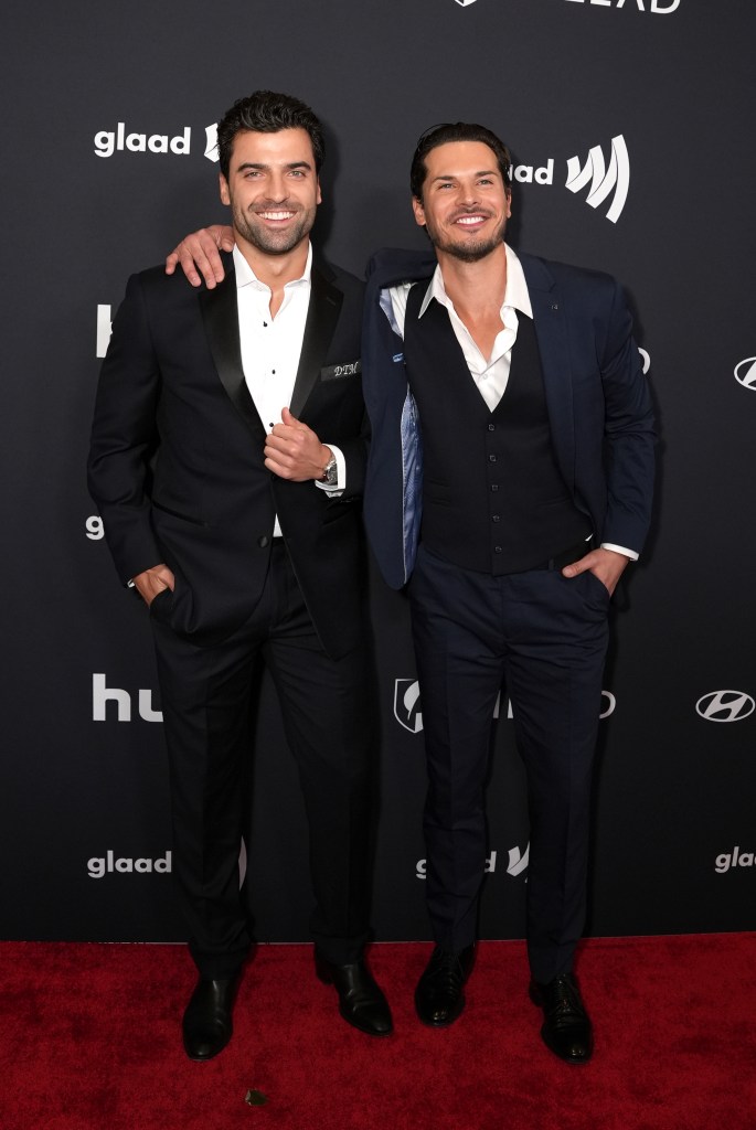 Jan Ravnik and Gleb Savchenko attend the 2026 GLAAD Media Awards