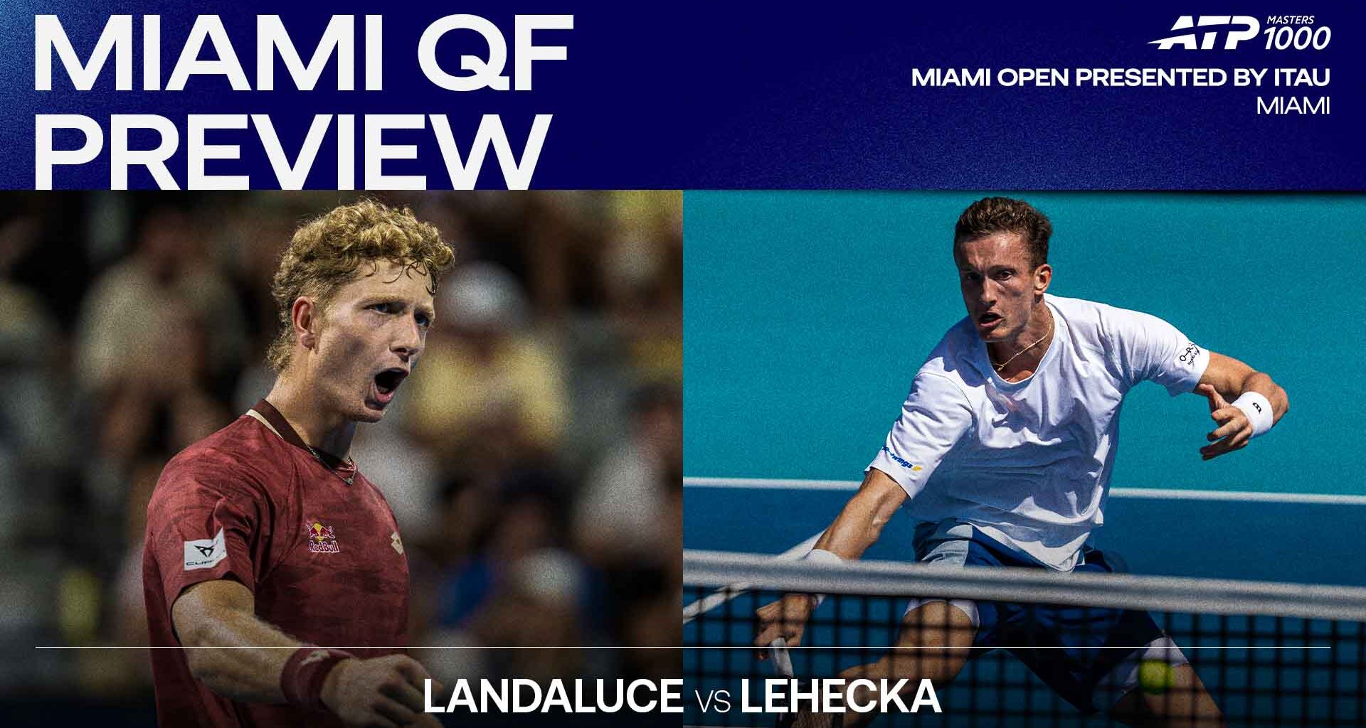 Martin Landaluce and Jiri Lehecka will meet for the first time on Wednesday in Miami.