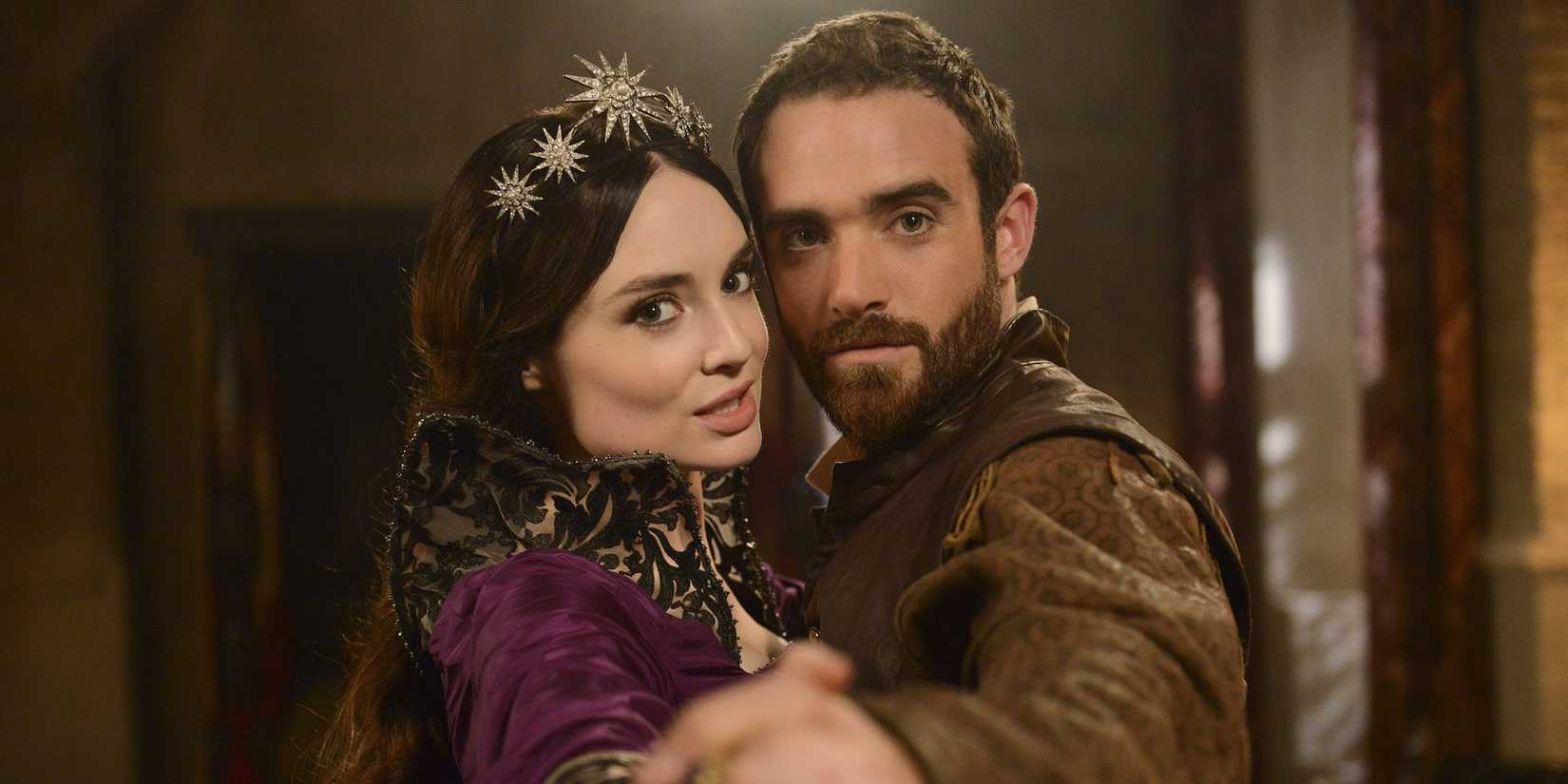 Madalena (Mallory Jansen) and Galavant (Joshua Sasse) dancing together in Galavant